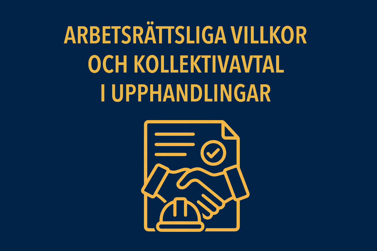 Kursomslag för Arbetsrättsliga villkor och kollektivavtal i upphandlingar