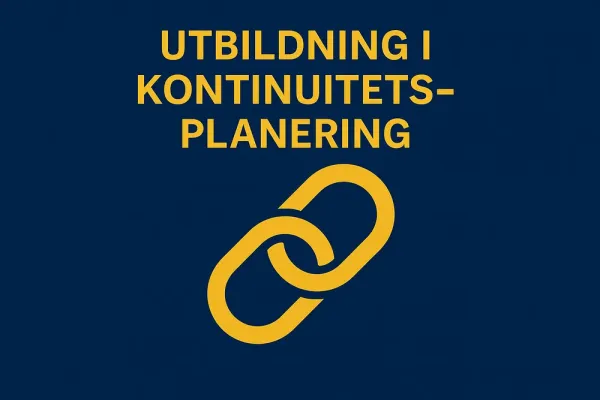 Kursomslag: Utbildning i Kontinuitetsplanering